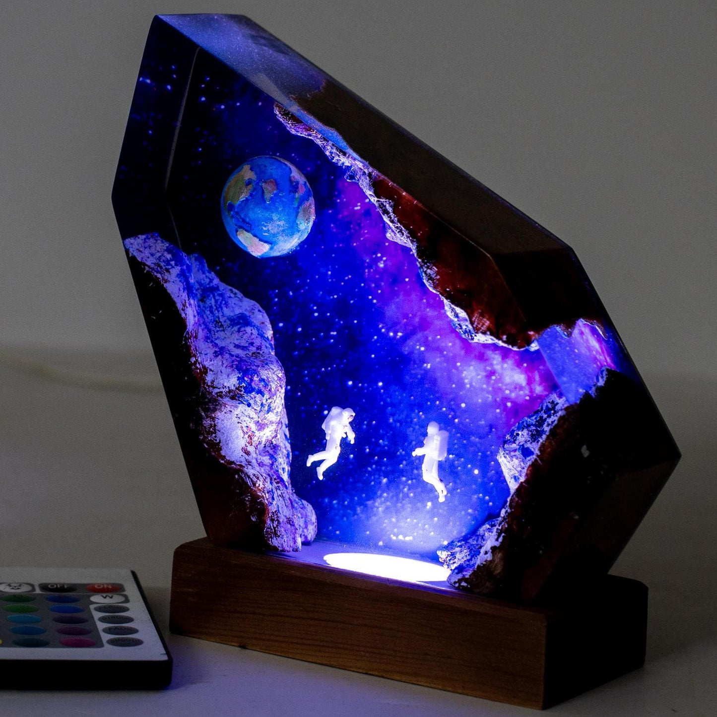 Deep Sea Resin Lamp — Handmade Ocean Epoxy Night Light